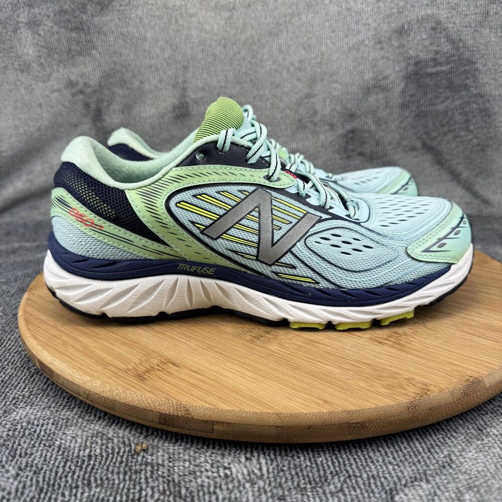 New Balance 860v7 Shoes Womens Size 8 D Blue Green Running Sneakers W860WB7